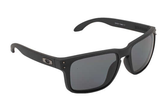 Oakley Standard Issue Holbrook Cerakote Black Glasses with Grey Polarized Lens